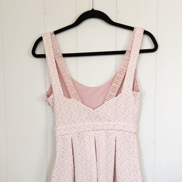 Stradivarius Pink Fit & Flare Sleeveless Tea Dress Mini Knee Length Soft Girl - Picture 5 of 11